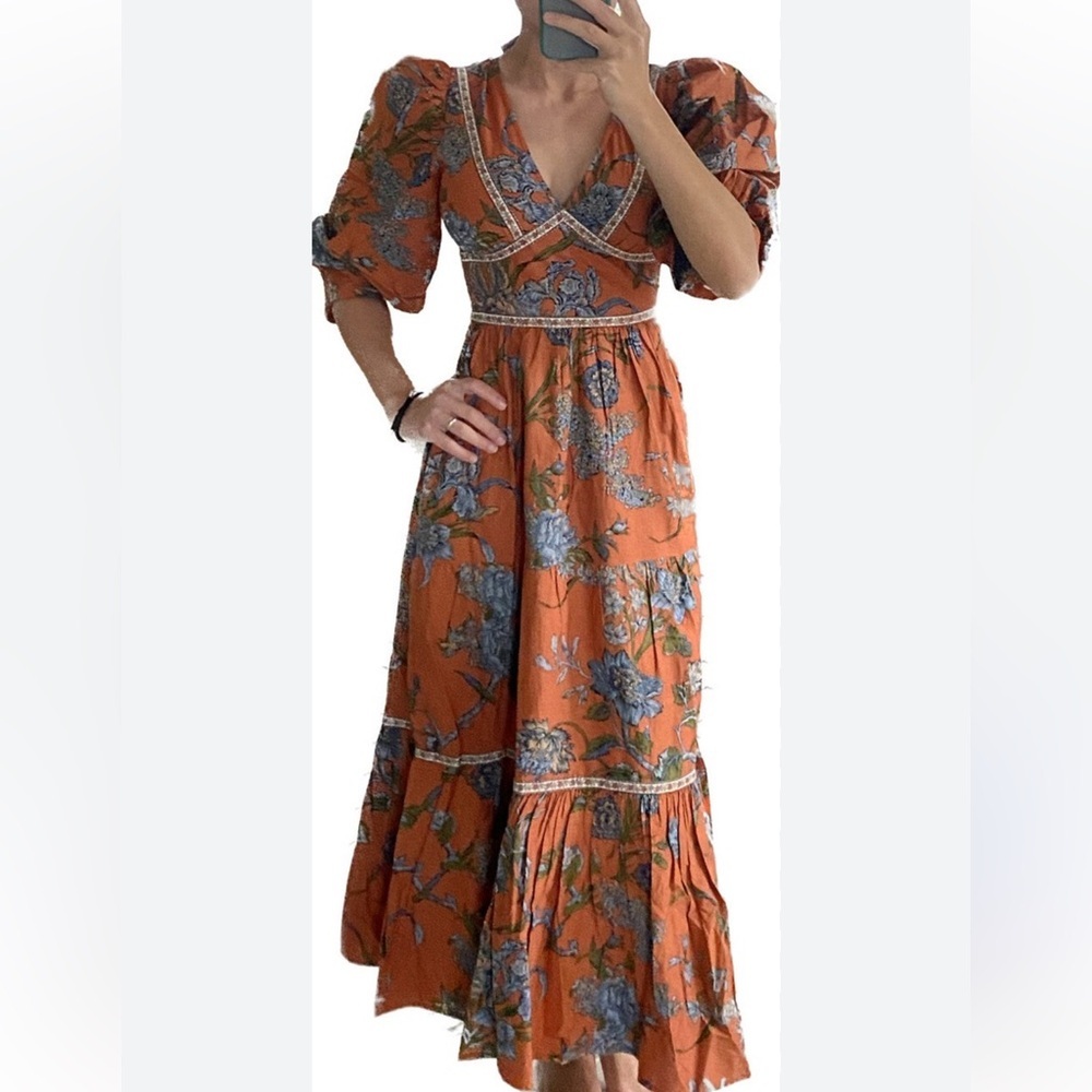 House of Harlow Wanda Floral Puff
Sleeve Midi Dress size X-Small